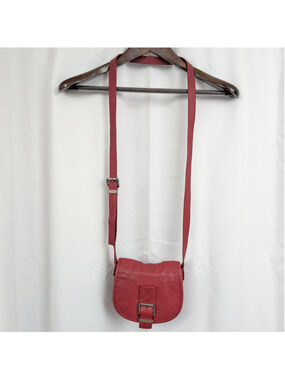 Michael; Michael Kors Red Leather Mini Cross-body Purse
